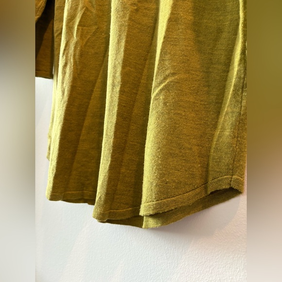 Eileen Fisher 100% Wool Olive Green Asymmetrical Tunic Dress Size M sku#17 - Picture 2 of 7